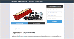 Desktop Screenshot of dependabledumpsterrental.com